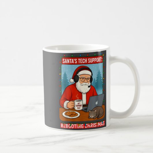 Mug mens Tech Santa s Rebooting Support (Droite)