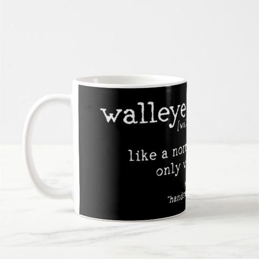 Mug Mens Walleye Fisherman Definition Funny Quote Fish (Gauche)