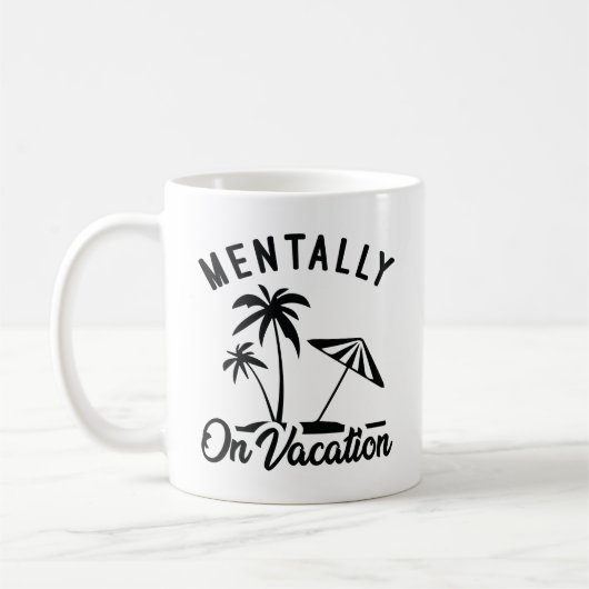 Mug Mentalement en vacances (Gauche)