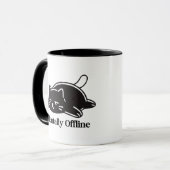 Mug Mentally Offline Funny Introvert Mood Design (Devant gauche)