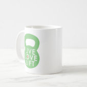 Mug Menthe "ascenseur vivant d'amour " (Devant gauche)