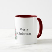 Mug Menthe blanche rouge Arbre de Noël vert (Devant droit)