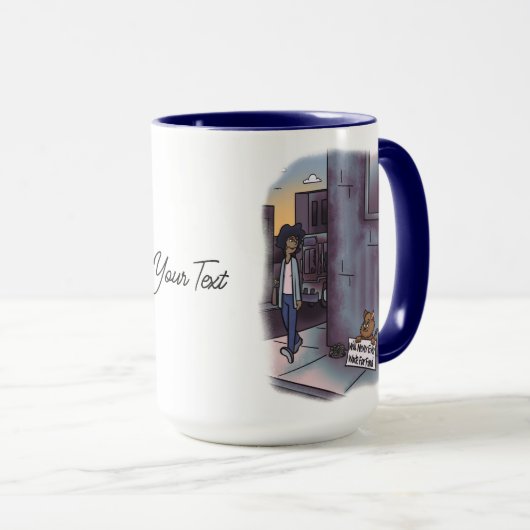 Mug Mention de chatte (Devant droit)