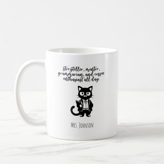 Mug Mentor conteuse grammairienne passionnée de café (Gauche)