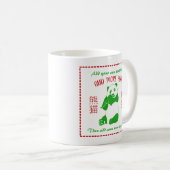 Mug Menu Takeout du restaurant chinois Texte personnal (Devant droit)