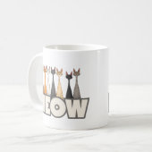 Mug Meow Peeking Cats - Funny Cat Lover Humor Graphic (Devant gauche)