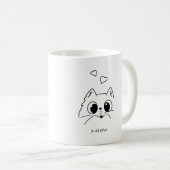 Mug MEOW Pour Amoureux de les chats Drôle (Devant droit)
