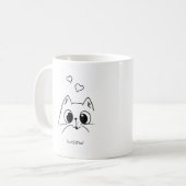 Mug MEOW Pour Amoureux de les chats Drôle (Devant gauche)