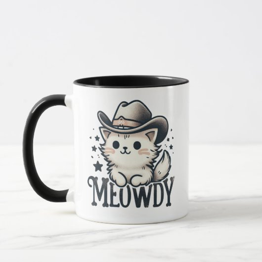 Mug Meowdy Cowboy Casquette Cactus chat (Gauche)
