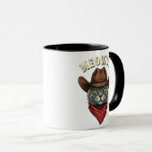 Mug Meowdy Cowboy Cat Western Funny Cowpoke Kitty (Devant droit)