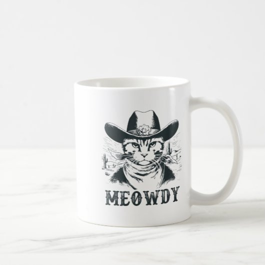 Mug Meowdy - Mashup Between Meow And Howdy - Funny Cat (Droite)