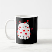 Mug Meowentine Cute Cat Valentines Day Men Women Cat D (Gauche)