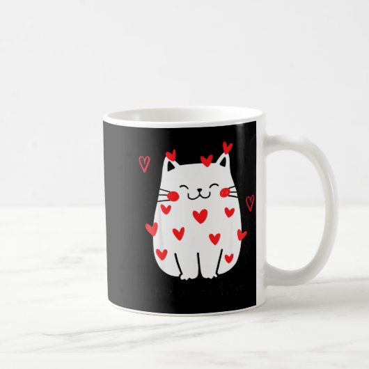 Mug Meowentine Cute Cat Valentines Day Men Women Cat D (Droite)