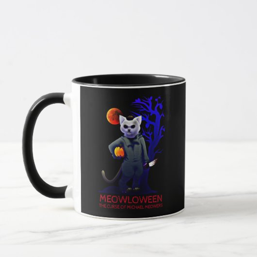 MUG MEOWLOWEEN MICHAEL MEOWERS HALLOWEEN CAT SCARY (Gauche)