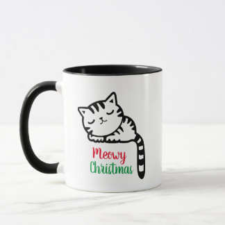 Mug Meowny Noël Dormir Kitty