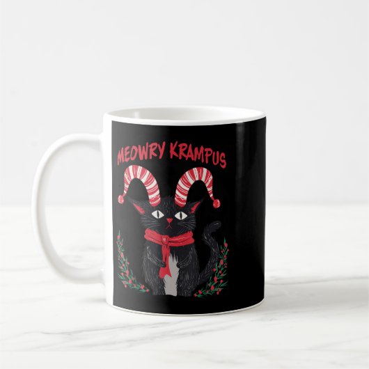Mug Meowry Krampus Funny Krampus Is Coming To Town Cat (Gauche)