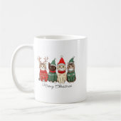 Mug Meowy Catmas Cat Christmas Lights Xmas Pajamas Cat (Gauche)