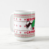 Mug Meowy Catmas Conception de vacances - Festive et a (Devant gauche)