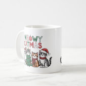 Mug Meowy Catmas Cute Christmas Cats – Funny Holiday (Devant gauche)