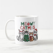 Mug Meowy Catmas Cute Christmas Cats – Funny Holiday (Gauche)