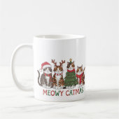 Mug Meowy Catmas Funny Christmas Cats Holiday Gift (Gauche)