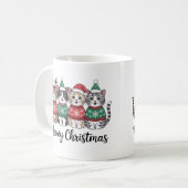 Mug Meowy Christmas Café | Amoureux des chats de vacan (Devant gauche)