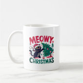 Mug Meowy Christmas - Funny Cat Lovers (Gauche)