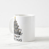 Mug Meowy Noël Chats Arbre Enfants Filles Garçons Meow (Devant gauche)