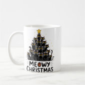 Mug Meowy Noël Chats Arbre Enfants Filles Garçons Meow (Gauche)