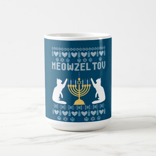 Mug Meowzel Tov Chanukah (Centre)