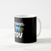 Mug Meowzel Tov Chanukah Juif Chat propriétaire Ugly (Devant droit)