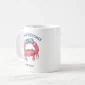 Mug Mer de crabe nautique voeux Noël (Devant gauche)