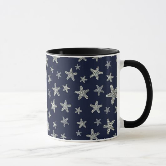 Mug Mer de motif d'étoiles de mer (Droite)