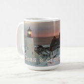 Mug Mer et salutations Blush Pink Lighthouse (Devant gauche)