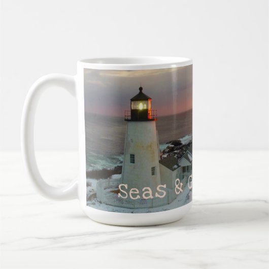 Mug Mer et salutations Blush Pink Lighthouse (Gauche)