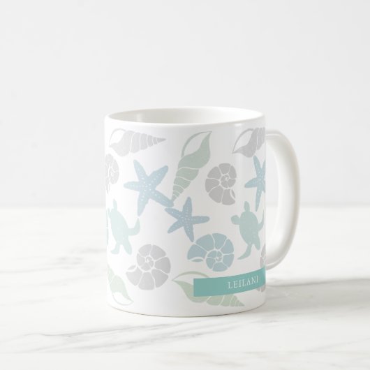 Mug Mer et salutations Seashell Vacances côtières (Devant droit)