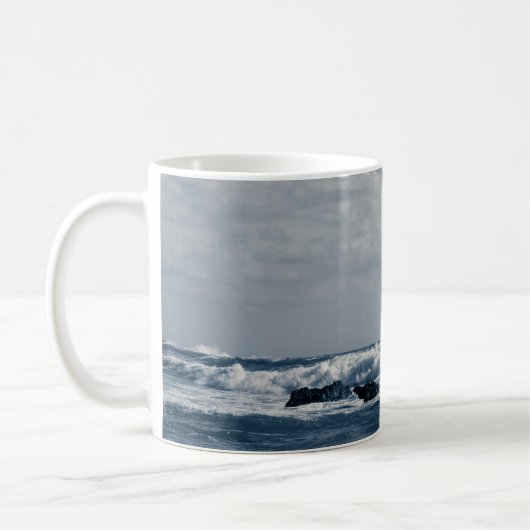 Mug Mer ionienne agitée par des vagues de mousse qui e (Gauche)