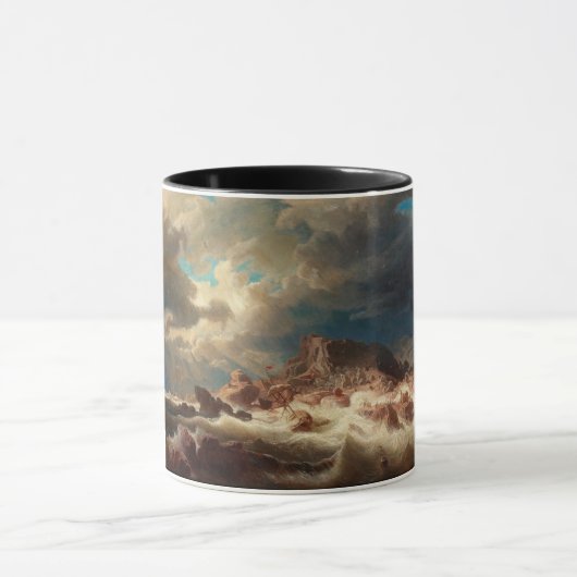 Mug Mer orageuse avec épave (par Marcus Larson) (Centre)