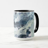Mug Mer polyphonique - Bleu (Devant droit)