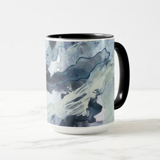 Mug Mer polyphonique - Bleu (Devant droit)