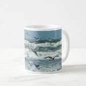 Mug Mer, Surf, Mouettes Volant, Vagues (Devant droit)