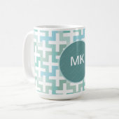 Mug Mer vert géométrique (Devant gauche)