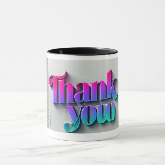 Mug Merci 3D dynamique (Centre)