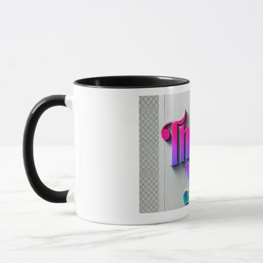 Mug Merci 3D dynamique (Gauche)