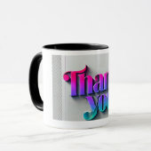 Mug Merci 3D dynamique (Devant gauche)