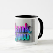 Mug Merci 3D dynamique (Devant droit)