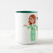 Mug Merci, à la coupe de café infirmière préférée (Centre)
