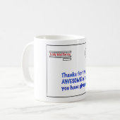 Mug merci à mon transporteur de courrier (Devant gauche)