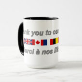 Mug "Merci à nos libérateurs" (Devant gauche)