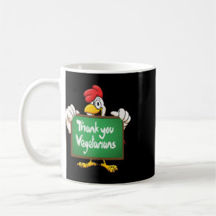 Mug Merci aux végétariens Mignons dessins animés de po
